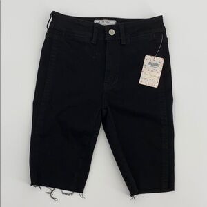 Free People Denim Chic Biker Shorts